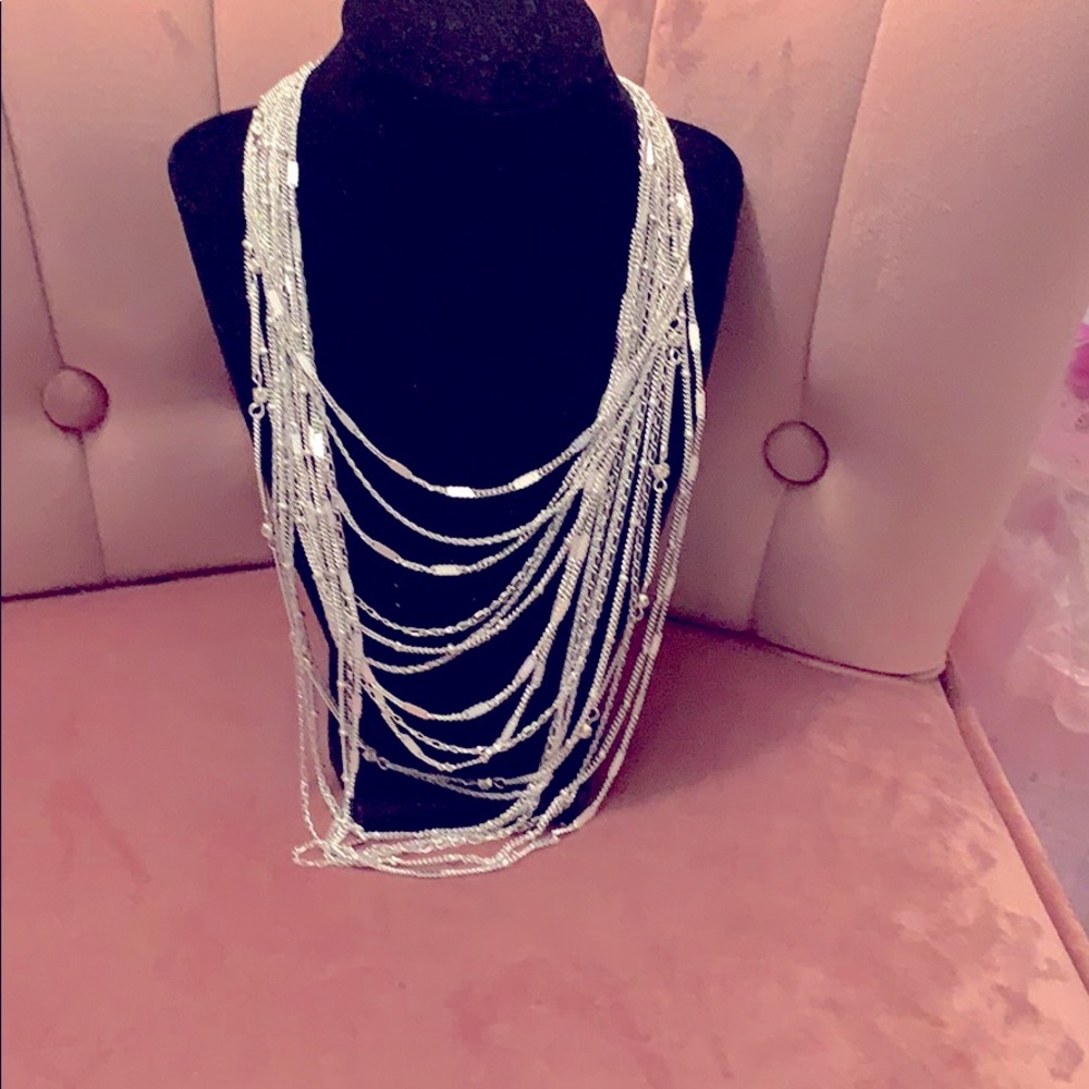 Multi-Strand Chain Bib necklace